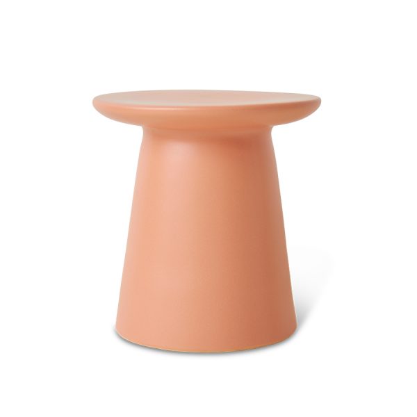 Earthenware side table M peach